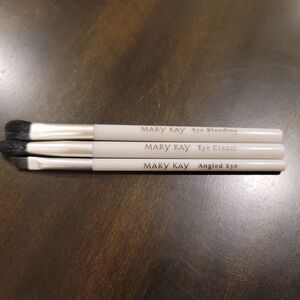 Vintage Mary Kay Signature 3 Piece Travel Brushes Cosmetic Makeup Tools New